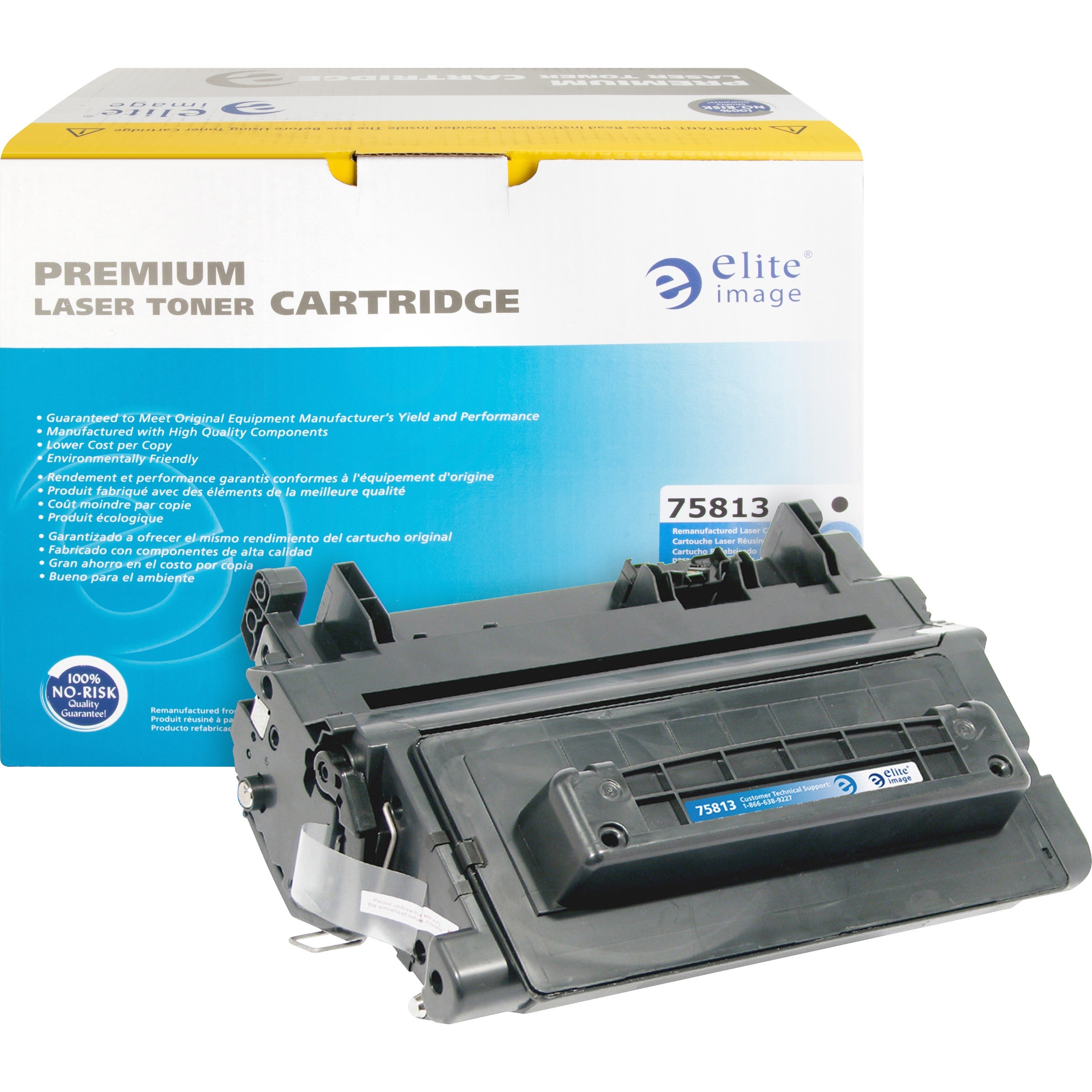 Elite Image Remanufactured Toner Cartridge - Alternative for HP 90A (CE390A) - Laser - 10000 Pages - Black - 1 Each - 1