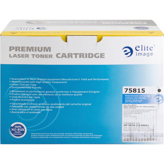 Elite Image Remanufactured Laser Toner Cartridge - Alternative for HP 507A (CE400A) - Black - 1 Each - 5500 Pages