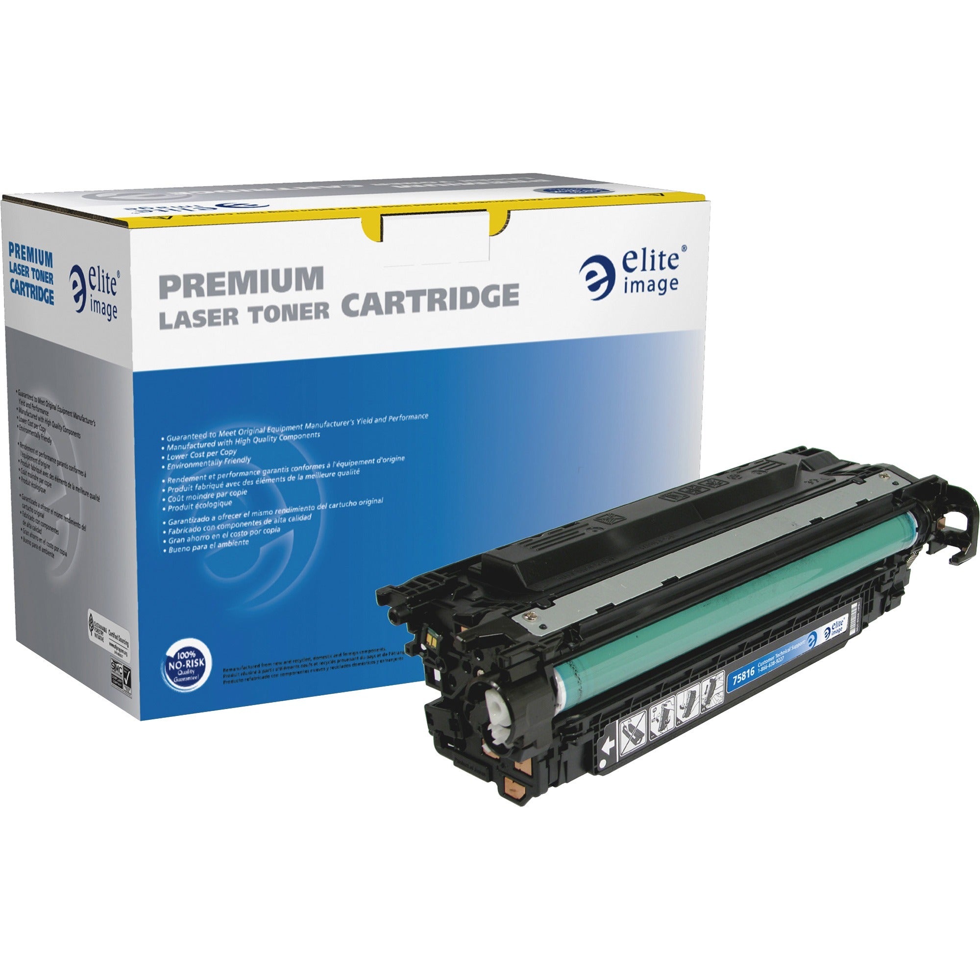 Elite Image Remanufactured High Yield Laser Toner Cartridge - Alternative for HP 507X (CE400X) - Black - 1 Each - 11000 Pages