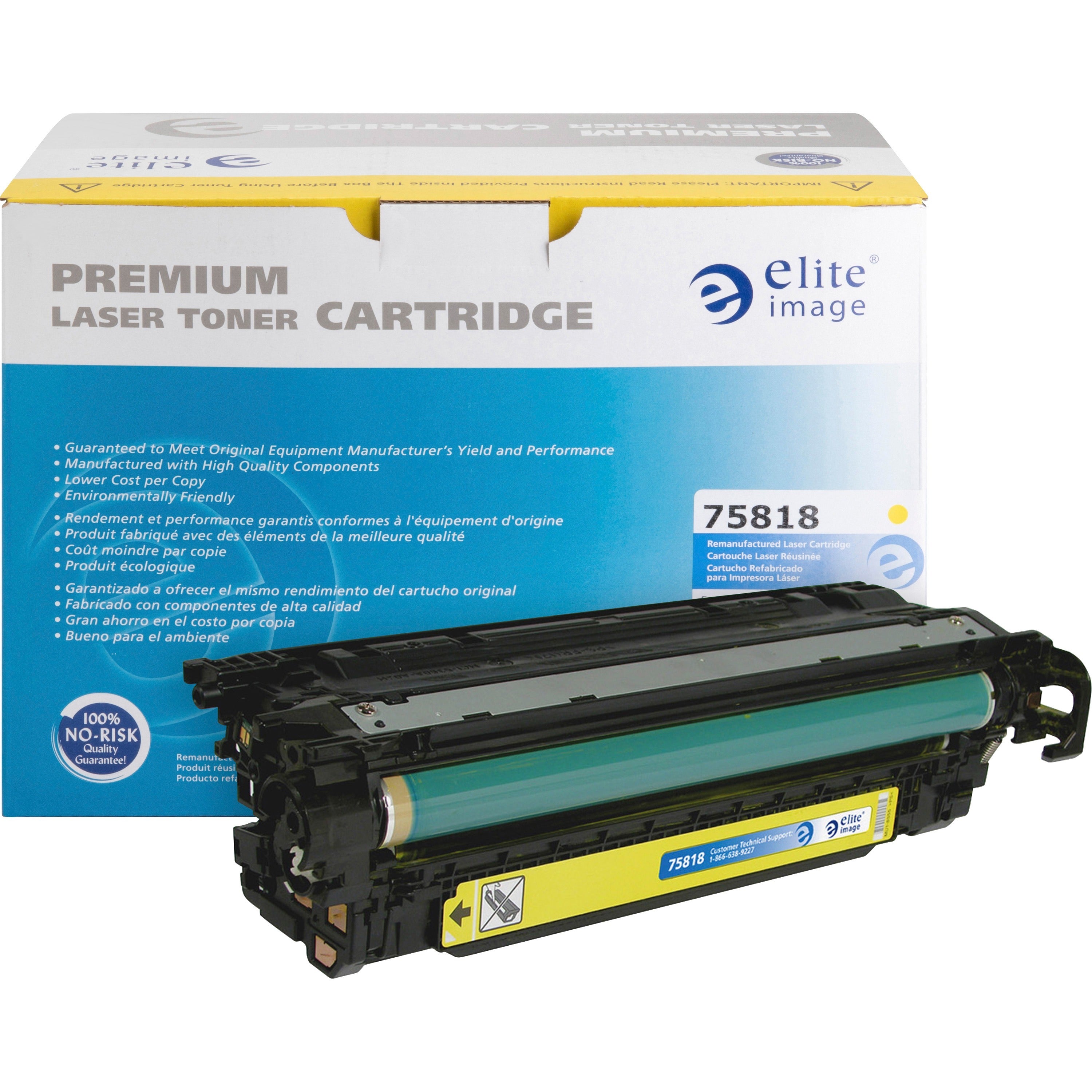Elite Image Remanufactured Laser Toner Cartridge - Alternative for HP 507A (CE402A) - Yellow - 1 Each - 6000 Pages - 1