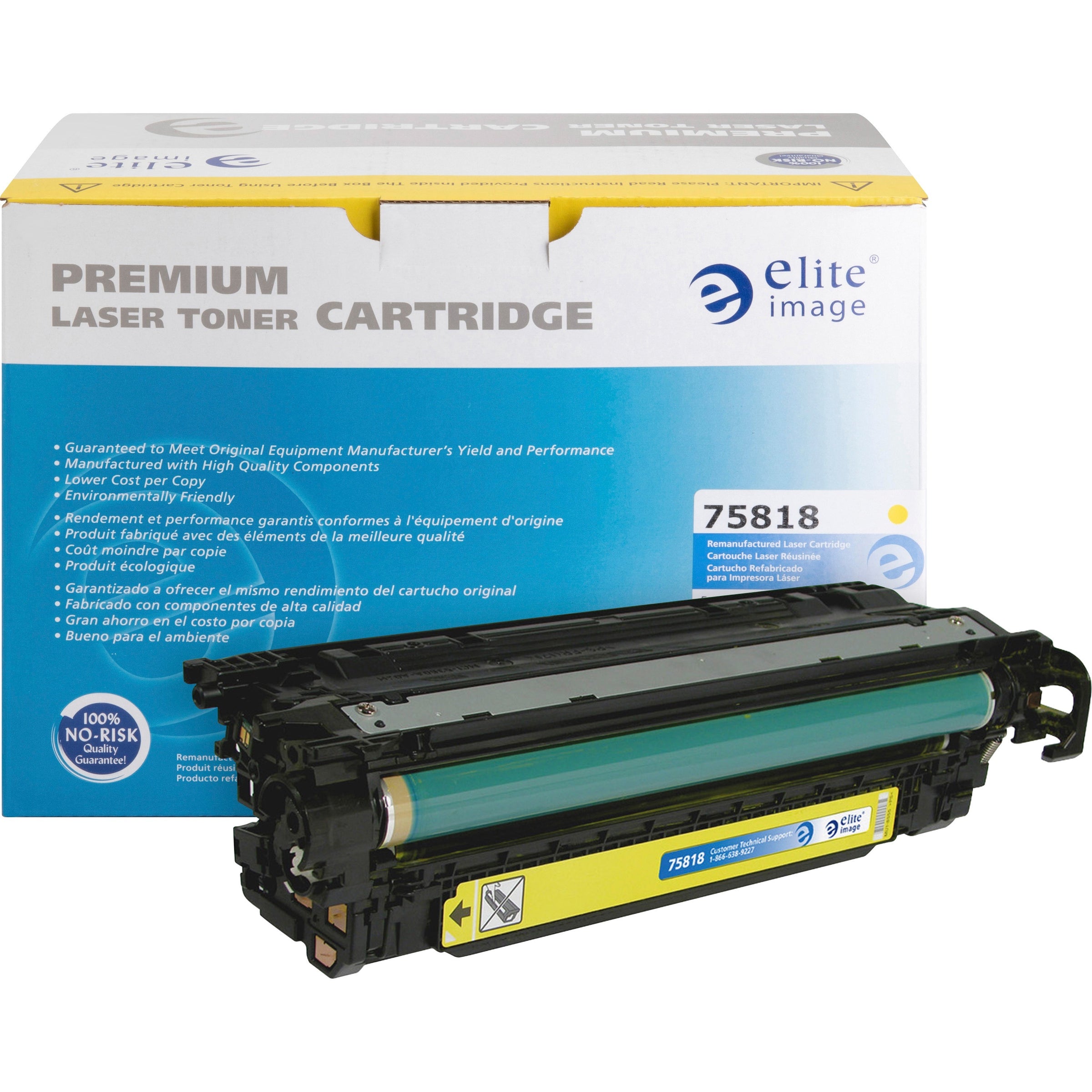 Elite Image Remanufactured Laser Toner Cartridge - Alternative for HP 507A (CE402A) - Yellow - 1 Each - 6000 Pages