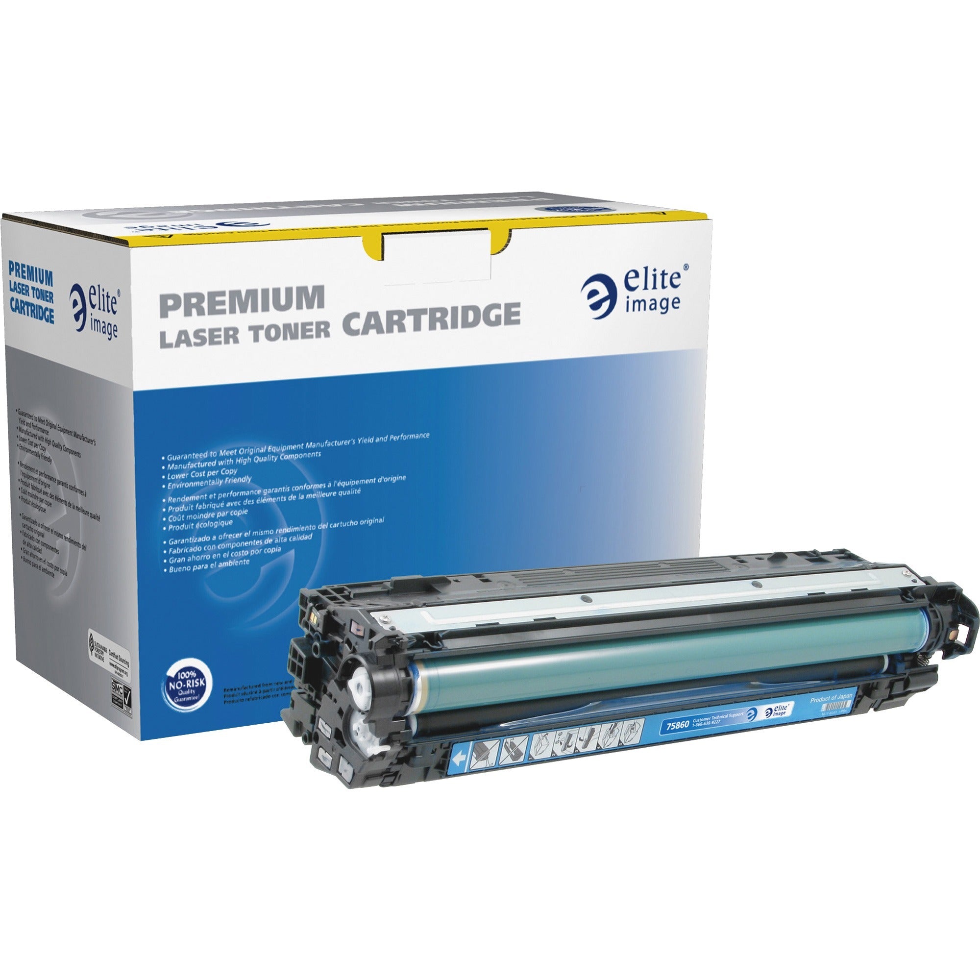 Elite Image Remanufactured Toner Cartridge - Alternative for HP 307A (CE741A) - Laser - 7300 Pages - Cyan - 1 Each - 1