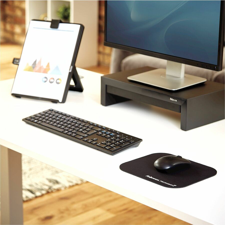 Mouse Pad with Microban Protection, 9 x 8, Black