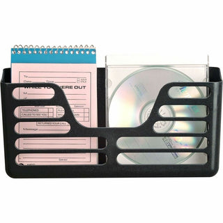 Lorell Cubicle Pocket File - 30% Recycled - Black - Plastic - 1 Each