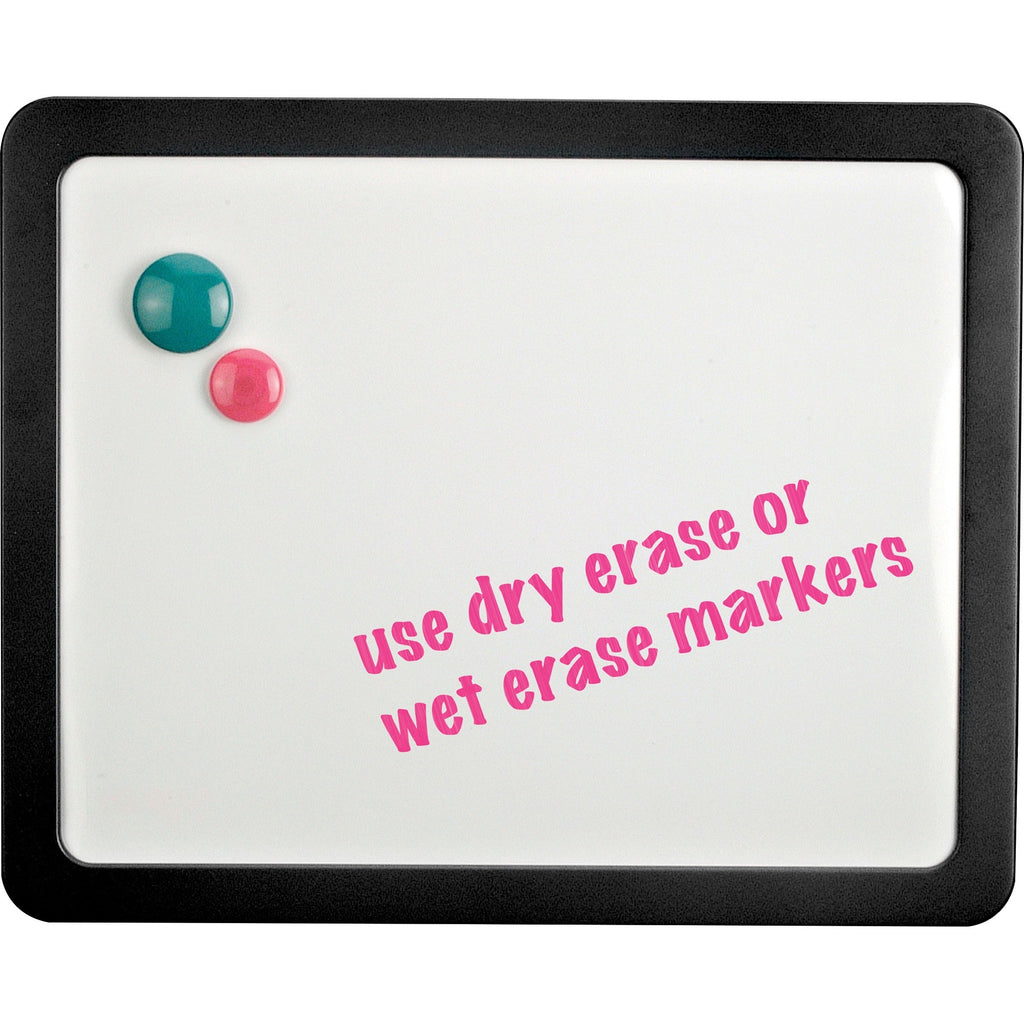 Lorell Magnetic Dry-erase Board - 15.9" (1.3 ft) Width x 12.9" (1.1 ft) Height - Black Frame - Magnetic - 1 Each - 