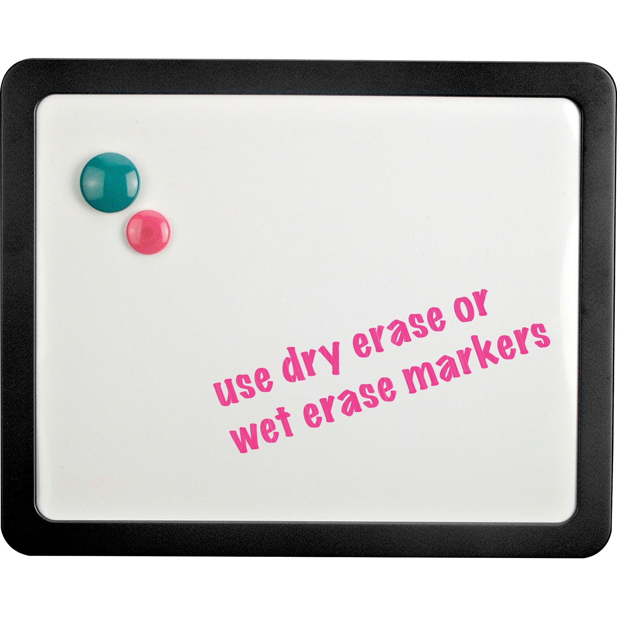 Lorell Magnetic Dry-erase Board - 15.9" (1.3 ft) Width x 12.9" (1.1 ft) Height - Black Frame - Magnetic - 1 Each - 