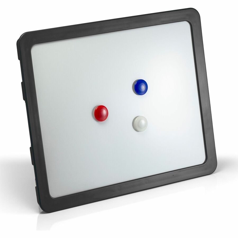 Lorell Magnetic Dry-erase Board - 15.9" (1.3 ft) Width x 12.9" (1.1 ft) Height - Black Frame - Magnetic - 1 Each
