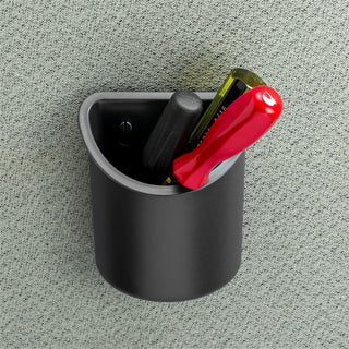 Lorell Recycled Mounting Pencil Cup - Plastic - 1 Each - Black