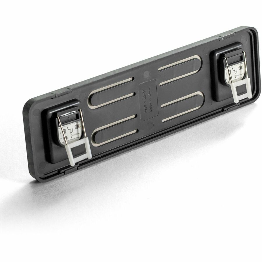 Lorell Recycled Cubicle Nameplate - 1 Each - 0.9" Width x 2.7" Height - Wall - Plastic - Black