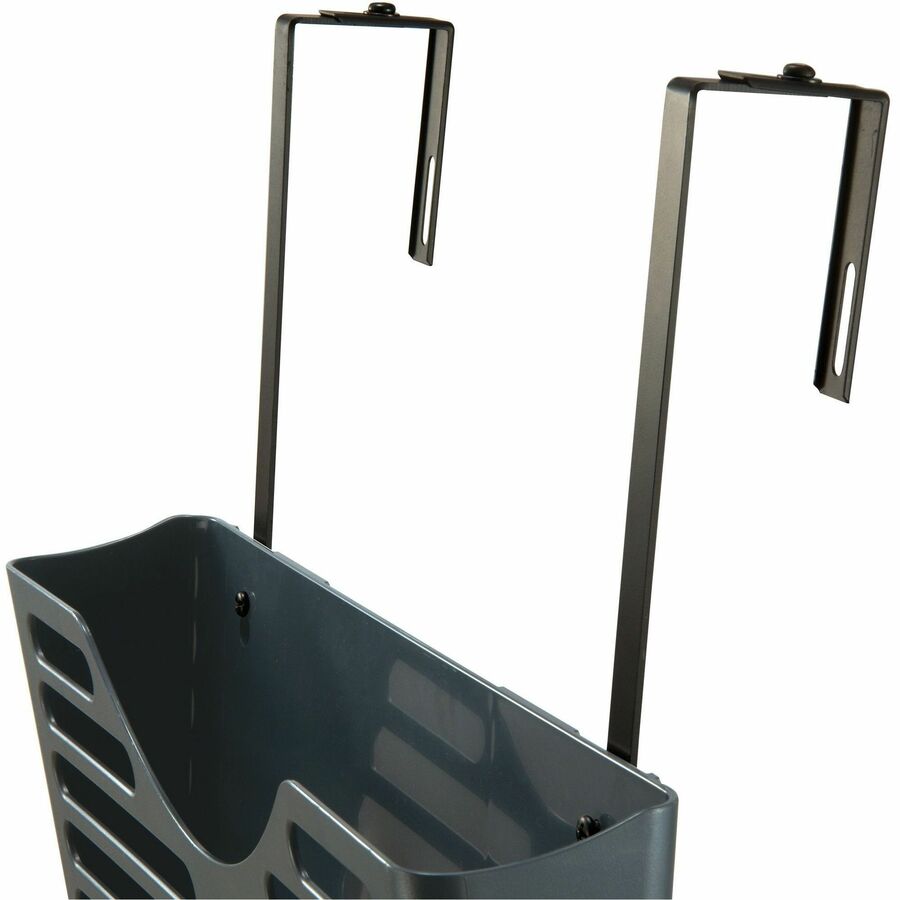 Lorell Partition Hangers - 7" Size - Metal - Black - 1 / Pair