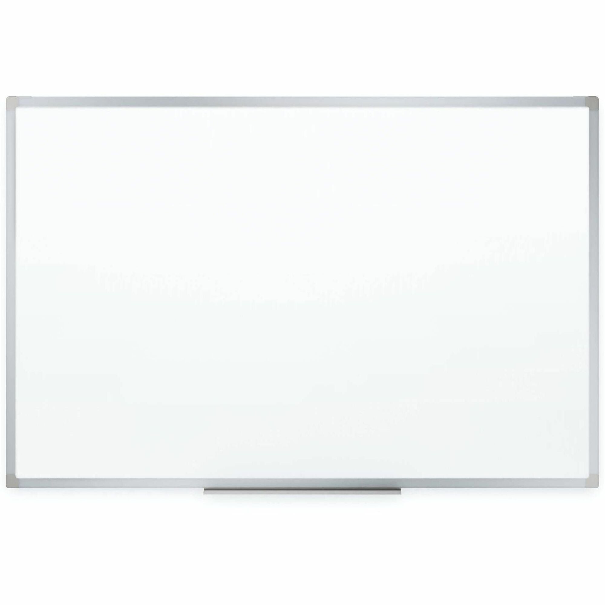 Dry Erase Board with Aluminum Frame, 36 x 24, Melamine White Surface, Silver Aluminum Frame