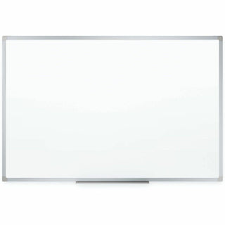 Dry Erase Board with Aluminum Frame, 36 x 24, Melamine White Surface, Silver Aluminum Frame