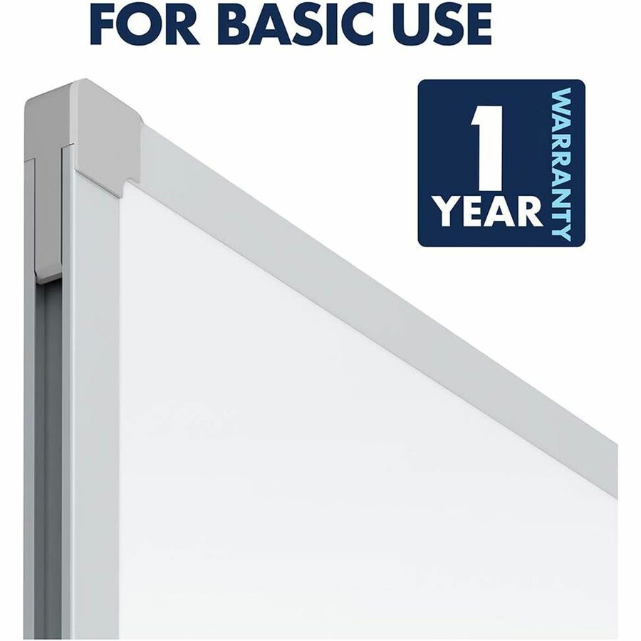 Mead Basic Dry-Erase Board - 48" (4 ft) Width x 36" (3 ft) Height - White Melamine Surface - Silver Aluminum Frame - Durable - 1 Each - 4