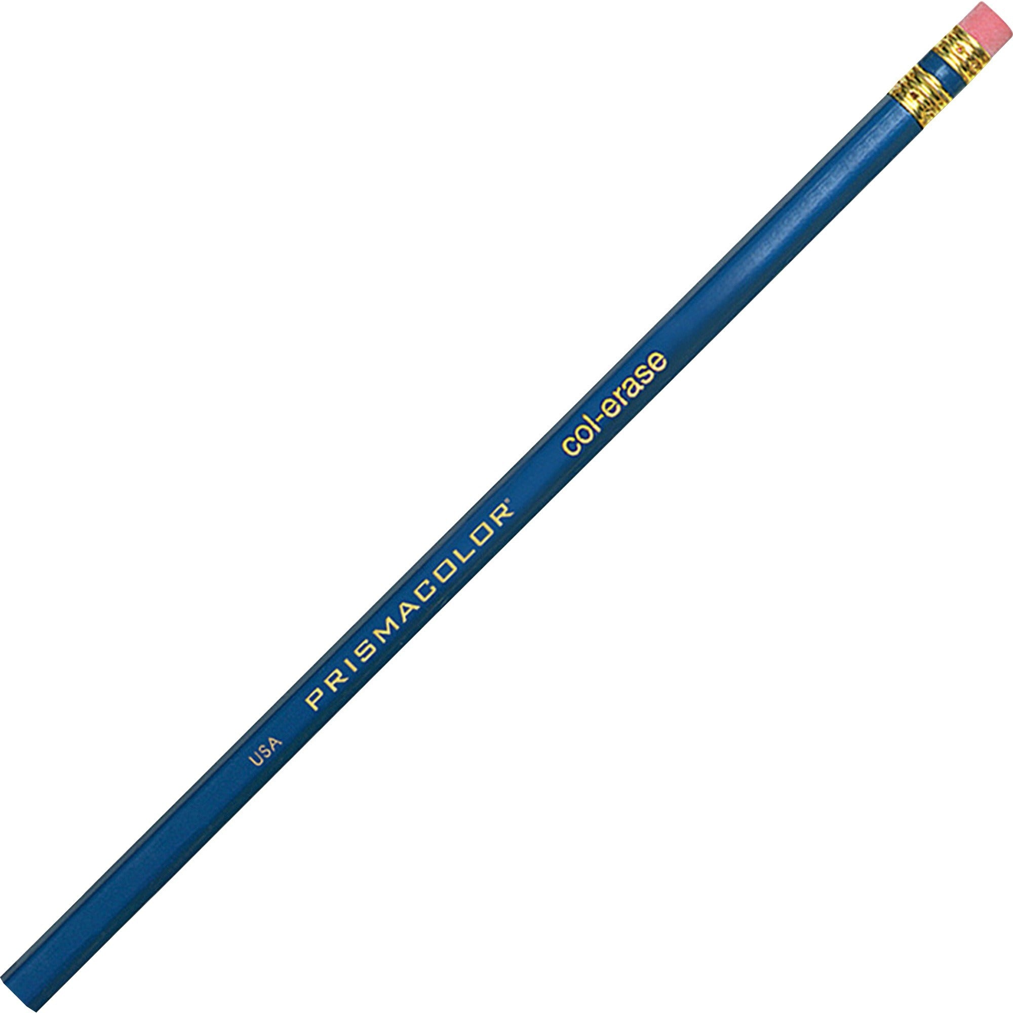 Rubbermaid Col-Erase Colored Pencils - Blue Lead - 1 Dozen - 