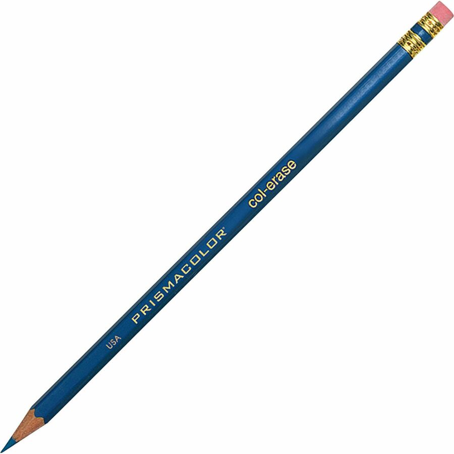 Rubbermaid Col-Erase Colored Pencils - Blue Lead - 1 Dozen - 