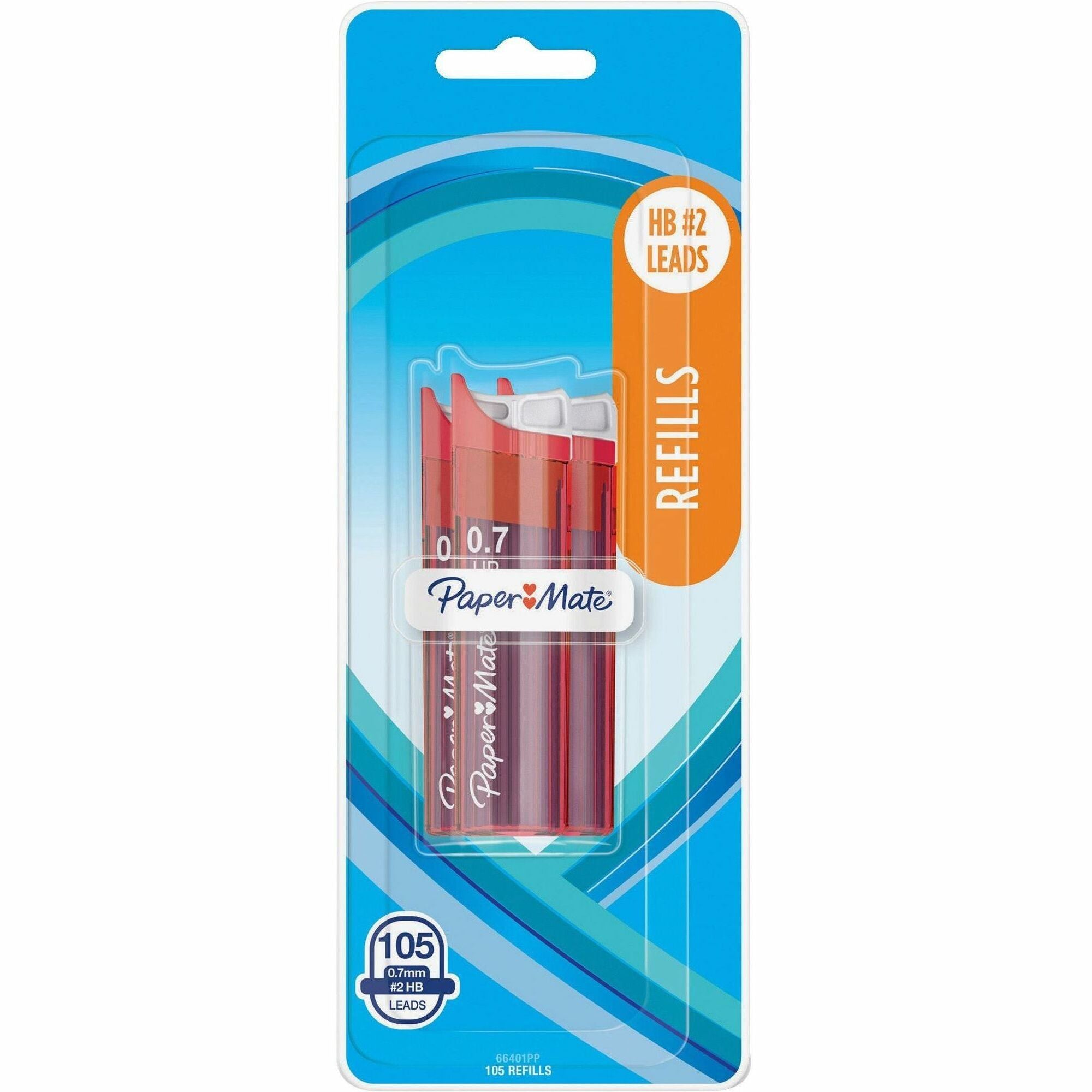 Paper Mate 0.7mm Mechanical Pencil Refills - 0.7 mm Point - #2 - Graphite Black - 105 / Pack - 