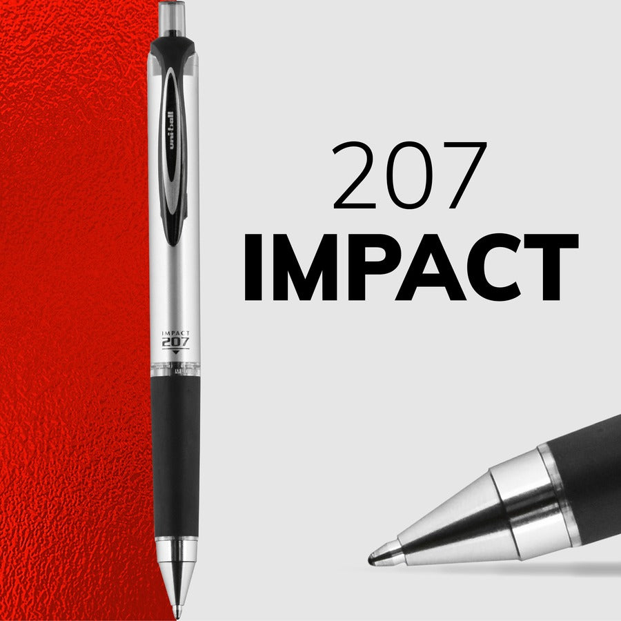 uniball-207-impact-rt-gel-pen-bold-pen-point-1-mm-pen-point-size-refillable-retractable-black-gel-based-ink-4-pack_ubc66901pp - 4