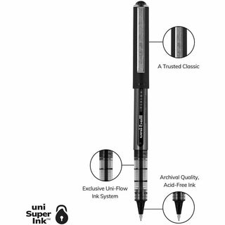 uni-ball - Vision Roller Ball Stick Water-Proof Pen, Black Ink, Micro, Dozen, Sold as 1 DZ