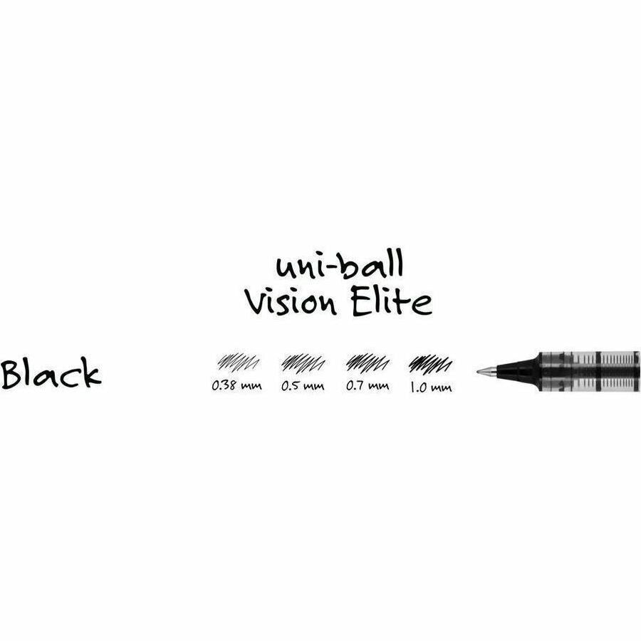 uni-ball - Vision Roller Ball Stick Water-Proof Pen, Black Ink, Fine, Dozen, Sold as 1 DZ