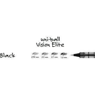 uni-ball - Vision Roller Ball Stick Water-Proof Pen, Black Ink, Fine, Dozen, Sold as 1 DZ