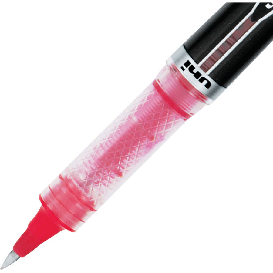 VISION ELITE Hybrid Gel Pen, Stick, Extra-Fine 0.5 mm, Red Ink, Black/Red/Clear Barrel