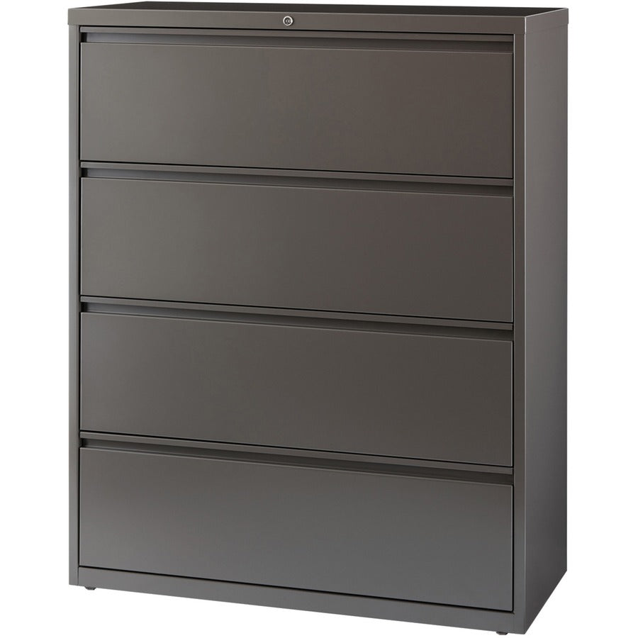 Lorell Fortress Series Lateral File - 42" x 18.6" x 52.5" - 4 x Drawer(s) for File - Letter, Legal, A4 - Lateral - Magnetic Label Holder, Ball Bearing Slide, Ball-bearing Suspension, Adjustable Leveler, Interlocking, Reinforced Base, Lockable - Mediu