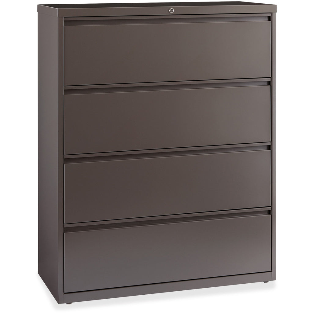 Lorell Fortress Series Lateral File - 42" x 18.6" x 52.5" - 4 x Drawer(s) for File - Letter, Legal, A4 - Lateral - Magnetic Label Holder, Ball Bearing Slide, Ball-bearing Suspension, Adjustable Leveler, Interlocking, Reinforced Base, Lockable - Mediu