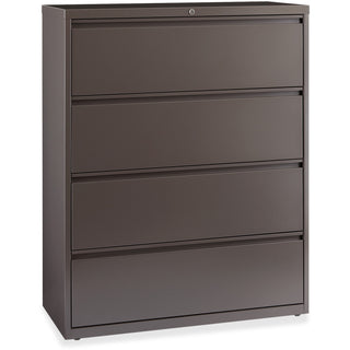 Lorell Fortress Series Lateral File - 42" x 18.6" x 52.5" - 4 x Drawer(s) for File - Letter, Legal, A4 - Lateral - Magnetic Label Holder, Ball Bearing Slide, Ball-bearing Suspension, Adjustable Leveler, Interlocking, Reinforced Base, Lockable - Mediu