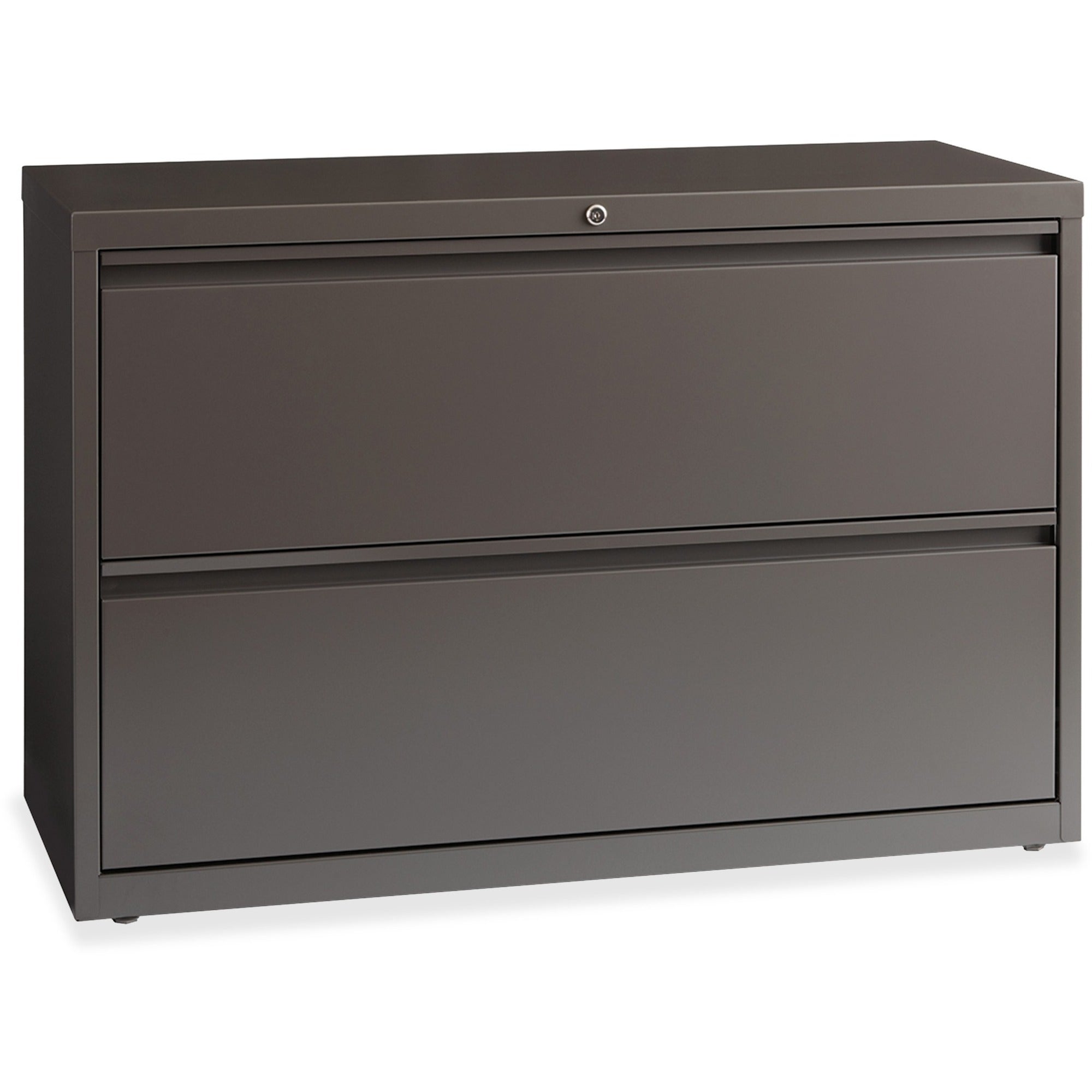 Lorell Fortress Series Lateral File - 42" x 18.6" x 28" - 1 x Shelf(ves) - 2 x Drawer(s) for File - Letter, Legal, A4 - Lateral - Magnetic Label Holder, Ball Bearing Slide, Ball-bearing Suspension, Adjustable Leveler, Interlocking, Reinforced Base, L