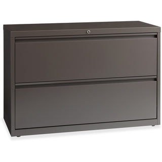 Lorell Fortress Series Lateral File - 42" x 18.6" x 28" - 1 x Shelf(ves) - 2 x Drawer(s) for File - Letter, Legal, A4 - Lateral - Magnetic Label Holder, Ball Bearing Slide, Ball-bearing Suspension, Adjustable Leveler, Interlocking, Reinforced Base, L