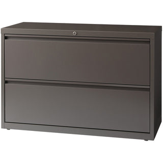 Lorell Fortress Series Lateral File - 42" x 18.6" x 28" - 1 x Shelf(ves) - 2 x Drawer(s) for File - Letter, Legal, A4 - Lateral - Magnetic Label Holder, Ball Bearing Slide, Ball-bearing Suspension, Adjustable Leveler, Interlocking, Reinforced Base, L