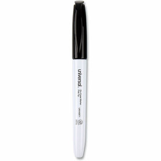 Pen Style Dry Erase Marker, Fine Bullet Tip, Black, Dozen