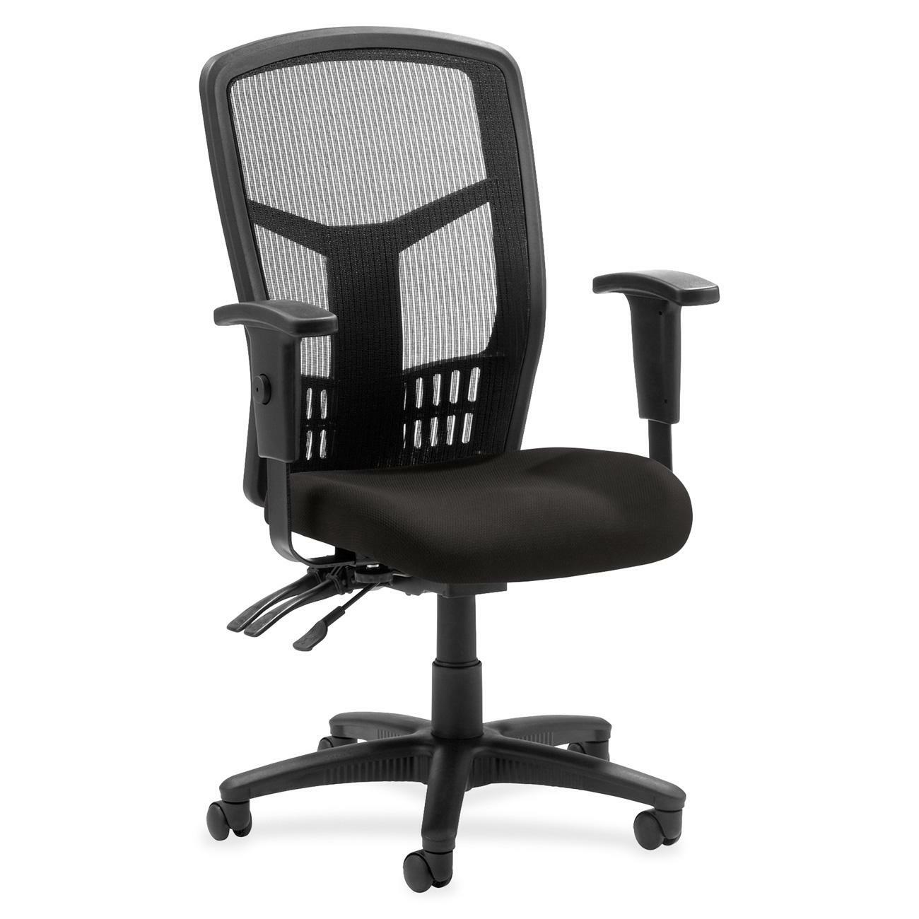 lorell-executive-high-back-mesh-chair-perfection-black-mesh-fabric-seat-black-back-black-frame-5-star-base-black-1-each_llr8620063 - 1
