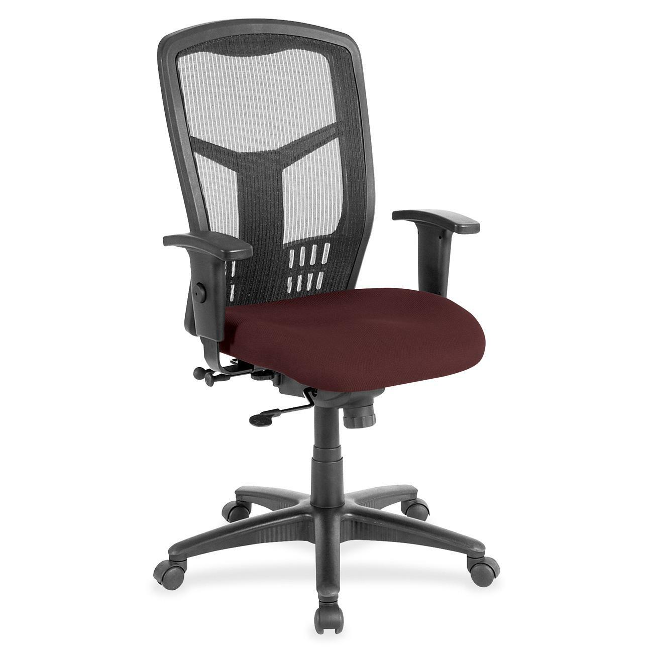 lorell-executive-mesh-high-back-swivel-chair-perfection-burgundy-fabric-seat-steel-frame-1-each_llr8620564 - 1