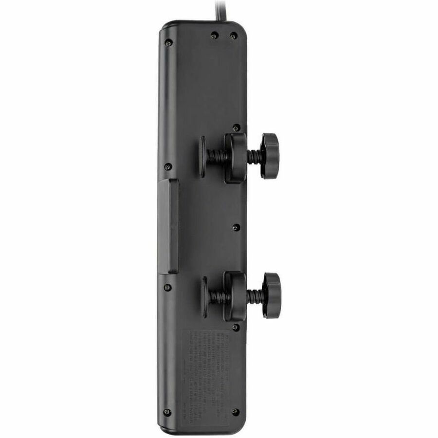 Tripp Lite by Eaton Protect It! 6-Outlet Clamp-Mount Surge Protector 6 ft. (1.83 m) Cord 2100 Joules 2 x USB Charging ports (2.1A total) - 6 x NEMA 5-15R - 1875 VA - 2100 J - 120 V AC Input - 5 V DC Output
