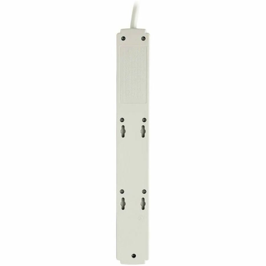 Protect It! Surge Protector, 6 AC Outlets/2 USB Ports, 6 ft Cord, 990 J, Cool Gray