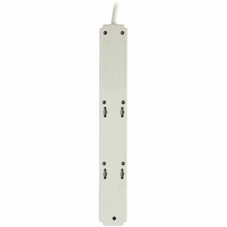 Protect It! Surge Protector, 6 AC Outlets/2 USB Ports, 6 ft Cord, 990 J, Cool Gray