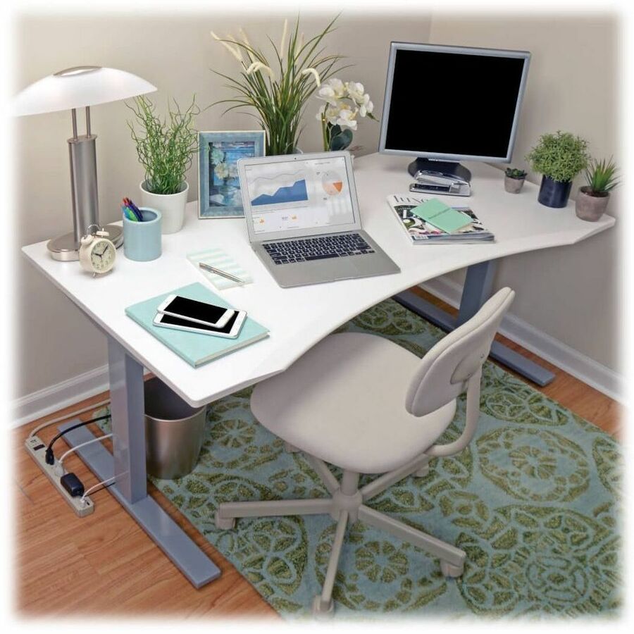 Protect It! Surge Protector, 6 AC Outlets/2 USB Ports, 6 ft Cord, 990 J, Cool Gray