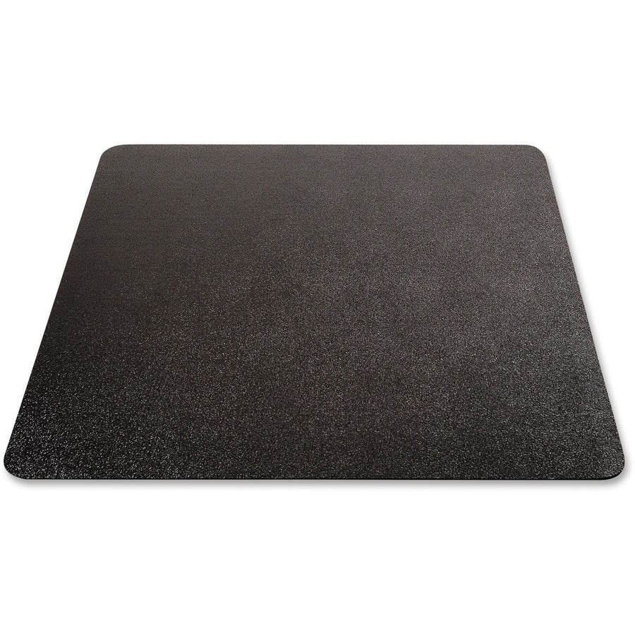 Deflecto EconoMat Chair Mat - Floor, Office, Carpeted Floor, Breakroom - 53" Length x 45" Width - Rectangular - Vinyl - Black - 1Each