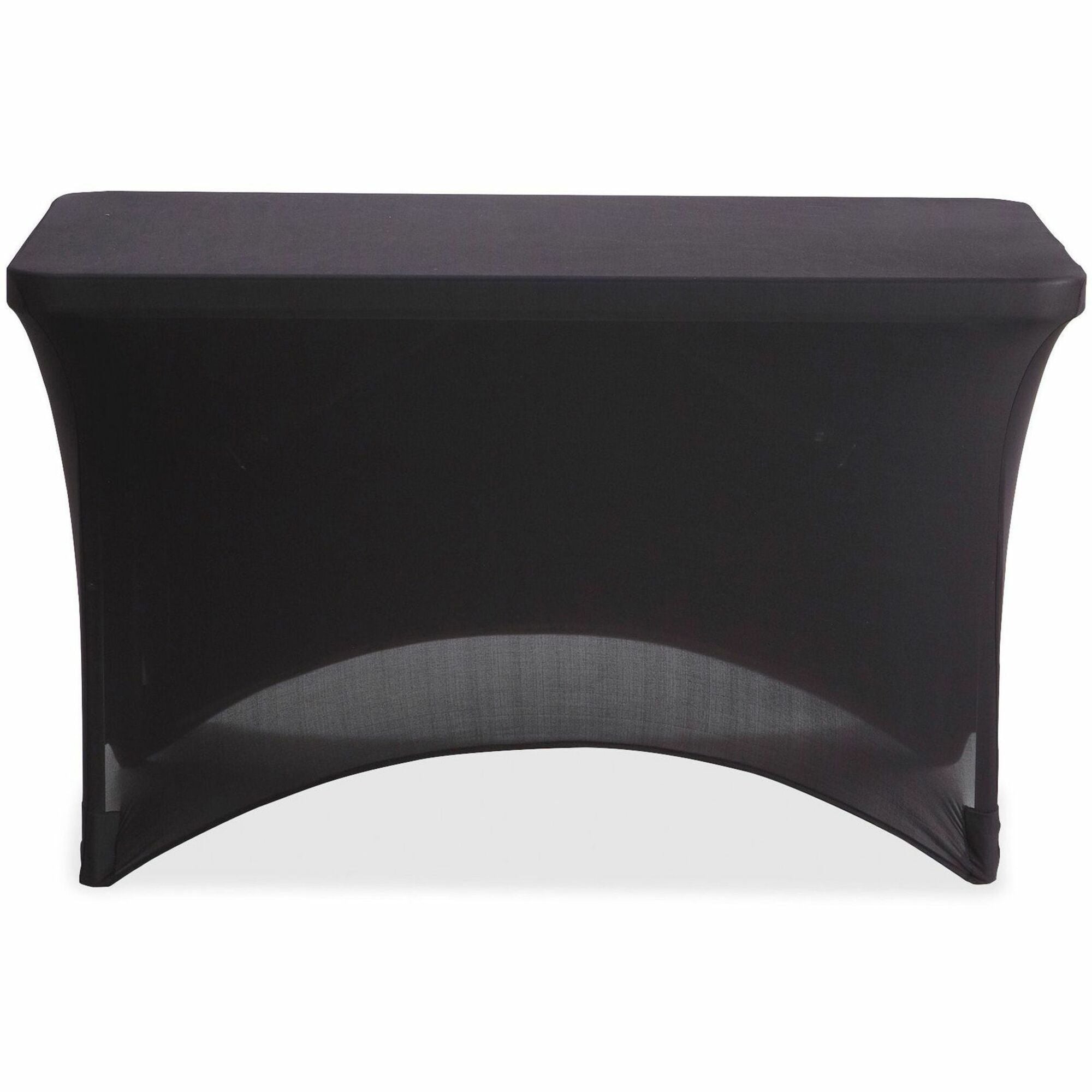 iGear Fabric Table Cover, Polyester/Spandex, 24" x 48", Black