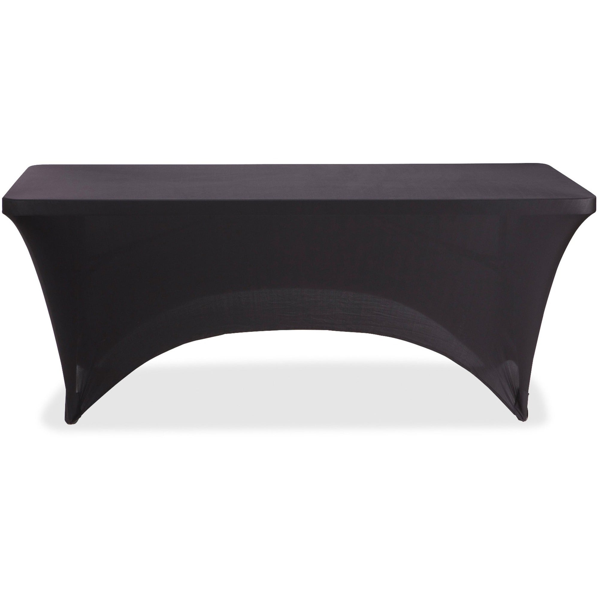 iGear Fabric Table Cover, Polyester/Spandex, 30" x 72", Black