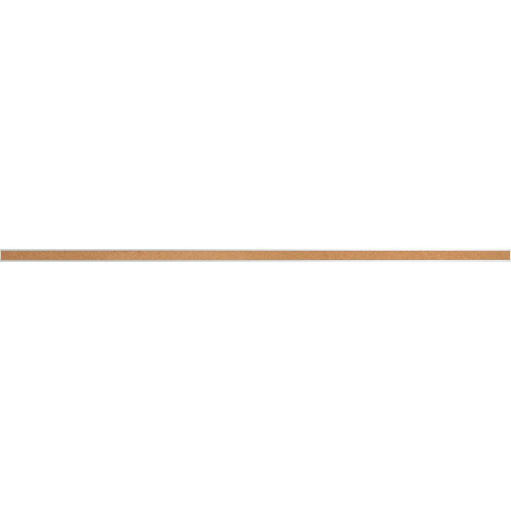 Lorell Cork Strip Bulletin Bar - 36" Width - Cork Surface - Self-healing, Fade Resistant, Self-sealing - Anodized Aluminum Frame - 1 Each - 