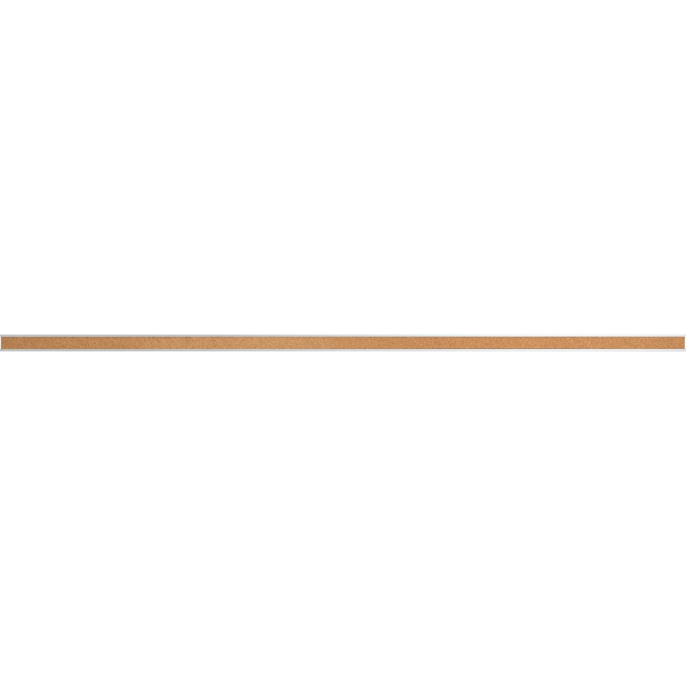 Lorell Cork Strip Bulletin Bar - 36" Width - Cork Surface - Self-healing, Fade Resistant, Self-sealing - Anodized Aluminum Frame - 1 Each - 