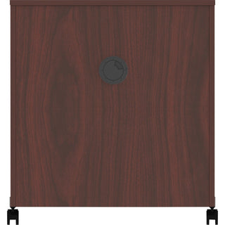 Lorell Mobile Machine Stand with Shelf - 30.8" Height x 28" Width x 19.3" Depth - Mahogany - Laminated Particleboard - Mahogany
