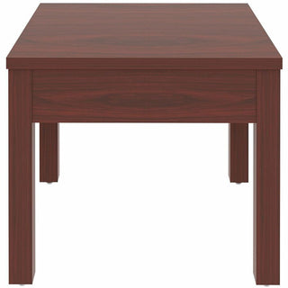 Lorell Occasional Corner Table - For - Table TopSquare Top - Square Leg Base - 24" Table Top Length x 24" Table Top Width x 1" Table Top Thickness - 20" Height x 23.88" Width x 23.88" Depth - Assembly Required - Mahogany, Melamine - 1 Each