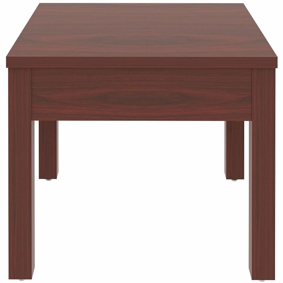 Lorell Occasional Corner Table - For - Table TopSquare Top - Square Leg Base - 24" Table Top Length x 24" Table Top Width x 1" Table Top Thickness - 20" Height x 23.88" Width x 23.88" Depth - Assembly Required - Mahogany, Melamine - 1 Each