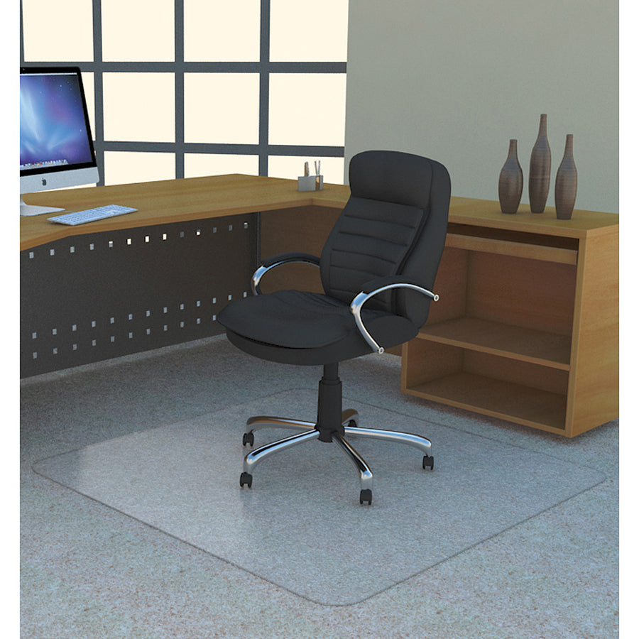 Lorell Big & Tall Chairmat - Carpeted Floor - 36" Width x 48" Depth - Rectangular - Polycarbonate - Clear - 1Each - 