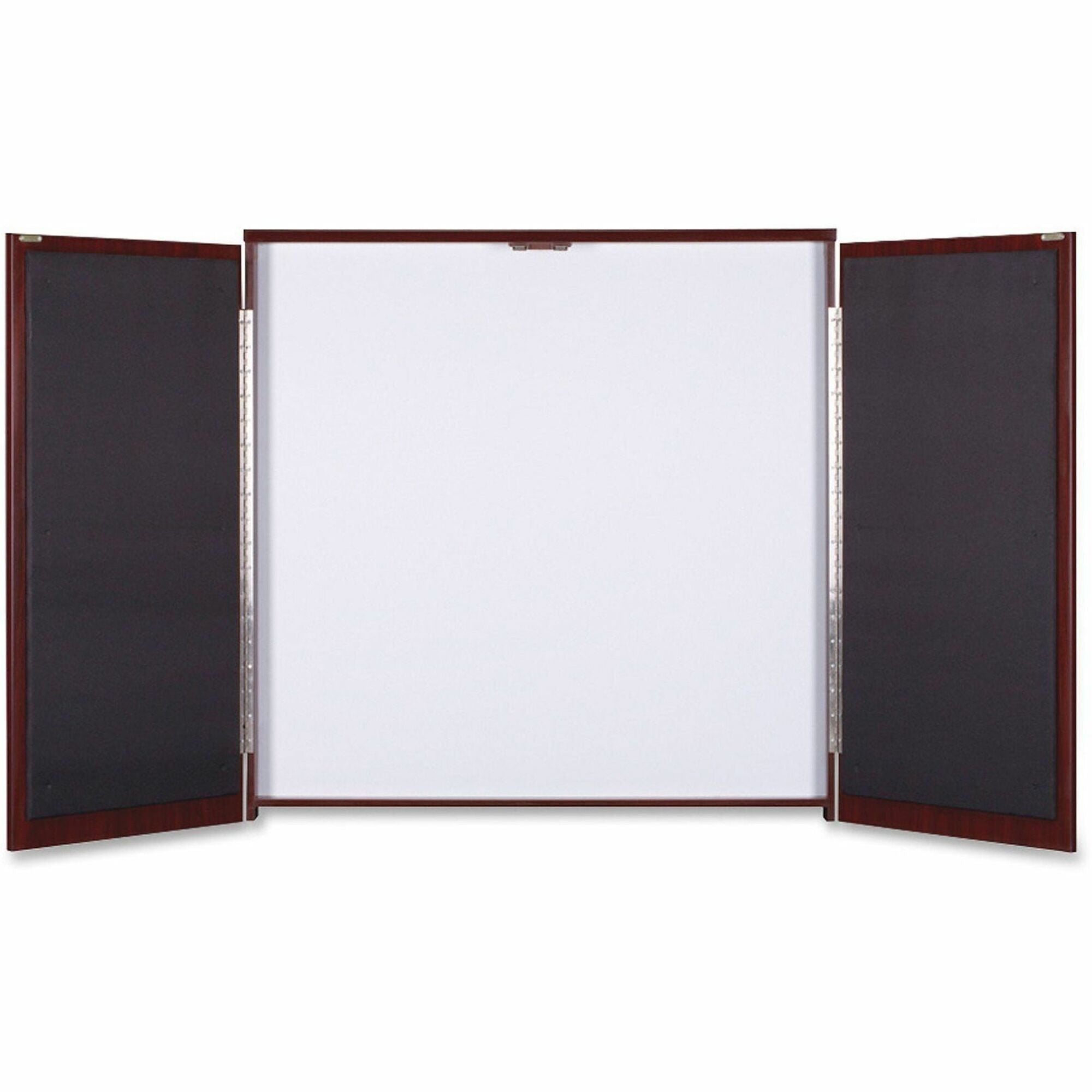 Lorell Dry-erase Whiteboard Presentation Cabinet - Hinged Door - 1 Each - 47.3" x 47.3" x 4.8