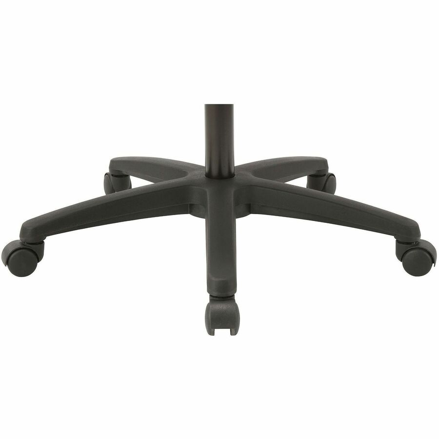 Lorell Executive Upholstered Mid-Back Chair - Black Fabric Seat - Black Fabric Back - Black Frame - 5-star Base - 1 Each