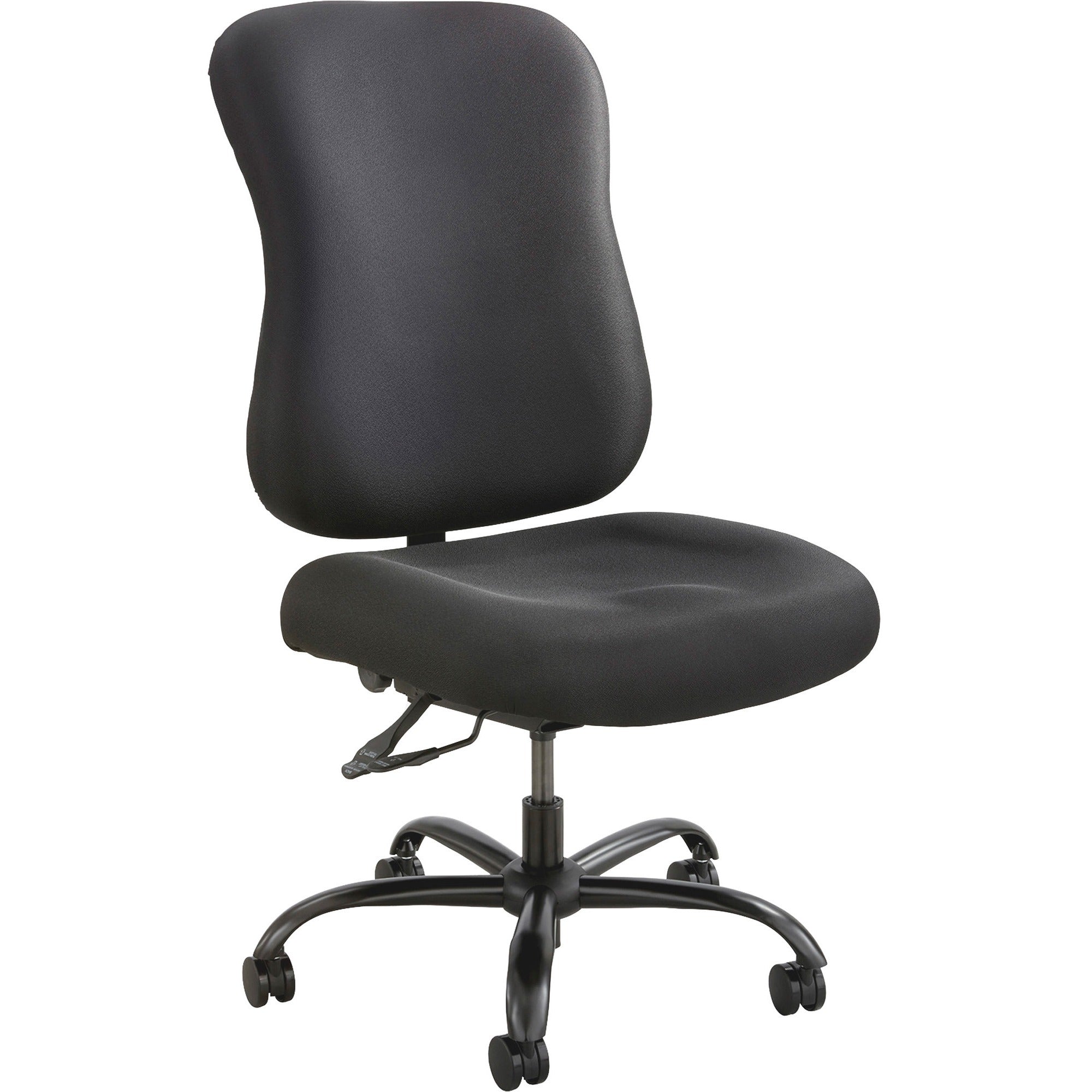 Optimus High Back Big and Tall Chair, Fabric, Supports Up to 400 lb, 19" to 22" Seat Height, Black